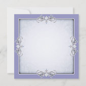 パープルダマスククロスガールズパープルファースト聖餐式 招待状 (裏面)