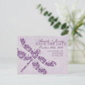 パープルダマスクトンボの結婚式 案内ポストカード (スタンド正面)