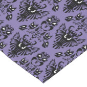 パープルダマスクハロウィーンブラックフクロウ不気味ズ幽霊のよく出る ショートテーブルランナー (コーナー)