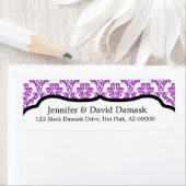 パープルダマスクファンシー住所 シール (インサイチュ)