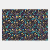 パープルダマスクフローラ ラッピングペーパーシート (正面2)