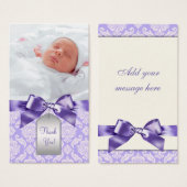 パープルダマスクボウボンボニエールラベル (正面&裏面)