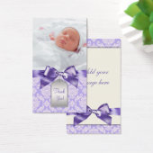 パープルダマスクボウボンボニエールラベル (デスク)