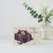 パープルダマスクローズのビジネスギフト証明書カード 割引カード (スタンド正面)