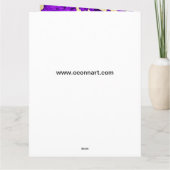 パープルダマスク写真テンプレートsweet sixteen サンキューカード (裏面)