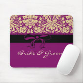 パープルダマスク マウスパッド (マウス)