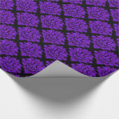 パープルダマスコギフトラッピング紙 ラッピングペーパー (角)