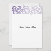 パープルダマスコビジネスサンキューカード サンキューカード (裏面)