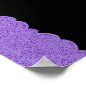 パープルダマスレース結婚の婚約バナー ポスター (角)