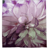 パープルダリアデザインシャワーカーテン シャワーカーテン (正面)