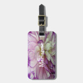 パープルダリアデザインラゲッジタグ ラゲッジタグ (正面縦)