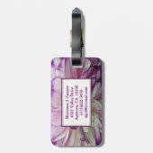 パープルダリアデザインラゲッジタグ ラゲッジタグ (裏面縦)