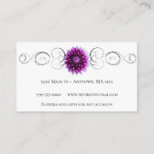 パープルダリアフローラショップ名刺 名刺 (裏面)