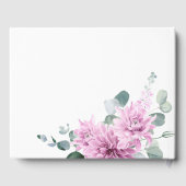 パープルダリアユーカリプスグリーンリーブライダルシャワー ゲストブック (裏面)