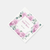 パープルダリアユーカリプタスボタニカルブライダルシャワー スタンダードカクテルナプキン (角)