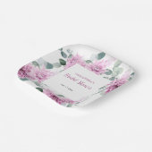 パープルダリアユーカリプタスボタニカルブライダルシャワー ペーパープレート (傾斜あり)