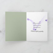 パープルダリア悔やみや弔慰 カード (内部)