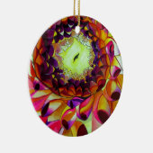 パープルダリア抽象芸術オリジナルフラワーアート セラミックオーナメント (右)