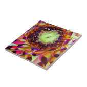 パープルダリア抽象芸術オリジナルフラワーアート タイル (側面)