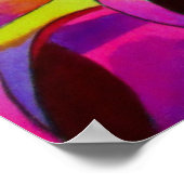 パープルダリア花の水の色ポップ・アートののアー絵画ト ポスター (角)