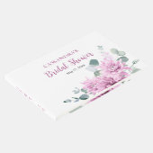 パープルダリア ユーカリ グリーン ウェディング シャワー ゲストブック (コーナー)