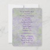 パープルダリア 結婚誓約更新 招待状 (裏面)