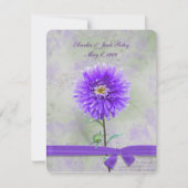 パープルダリア 結婚誓約更新 招待状 (正面)