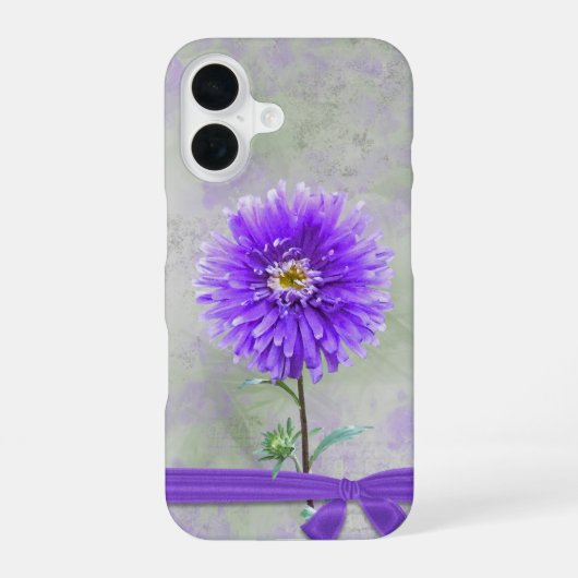 パープルダリア iPhone 16ケース (裏面)