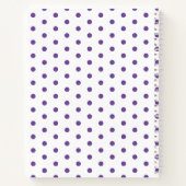 パープルダンスバレリーナ体操ネーム水玉模様 ノートブック (裏面)