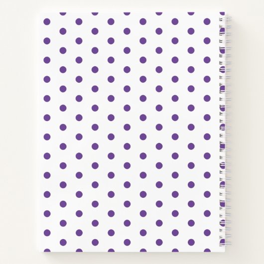 パープルダンスバレリーナ体操ネーム水玉模様 ノートブック (裏面)