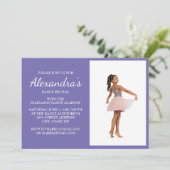 パープルダンスリサイタルフォト招待状 招待状 (スタンド正面)