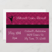 パープルダンスリサイタル招待状 招待状 (正面/裏面)