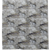 パープルダンセルフライ自然パターン シャワーカーテン (正面)