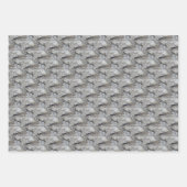 パープルダンセルフライ自然パターン ラッピングペーパーシート (正面2)