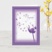 パープルダンデリオン悔やみや弔慰 カード (黄色い花)