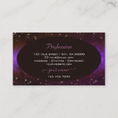 パープルダークバーガンディ銀河系グリッタースターズユニバース 名刺 (裏面)