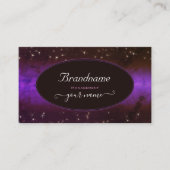 パープルダークバーガンディ銀河系グリッタースターズユニバース 名刺 (正面)