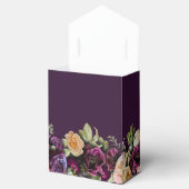 パープルダークムーディエレガントフローラ結婚ズ・サンキュー フェイバーボックス (オープン)