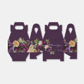 パープルダークムーディエレガントフローラ結婚ズ・サンキュー フェイバーボックス (折り畳みなし)