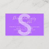 パープルダーマプレーニング後のケア方法 名刺 (正面)