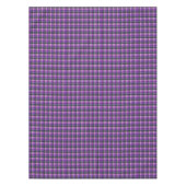 パープルチェックタータンチェックデザイン、 テーブルクロス (正面)