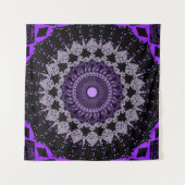 パープルチャクラタペストリー – スピリチュアルウォールアート タペストリー (正面(横))