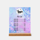 パープルチャンキーグリッターデザイン価格表 アクリルサイン (正面)