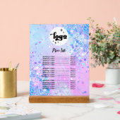 パープルチャンキーグリッターデザイン価格表 アクリルサイン (ウェディング)