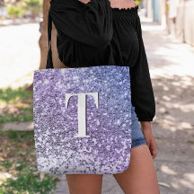 パープルチュングラデーションキーグリッターモノグラムの