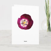 パープルチューリップお結婚礼カード サンキューカード (裏面)