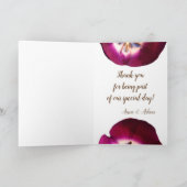 パープルチューリップお結婚礼カード サンキューカード (内部)