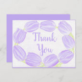 パープルチューリップのフレーム 〜サンキューレター ポストカード (正面/裏面)