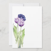 パープルチューリップの結婚式招待状 花の結婚式 招待状 (裏面)