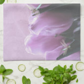 パープルチューリップアクアトンフライキッチンタオル キッチンタオル (折り畳み)